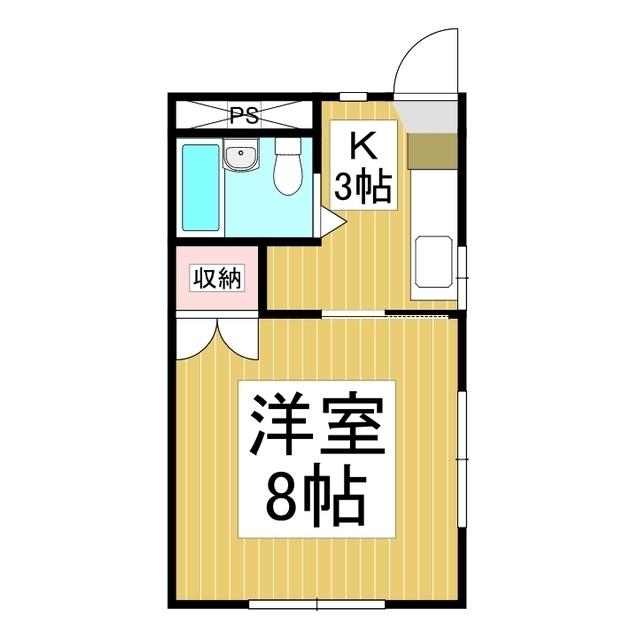 アビタシオンモーリ(1K/1階)の間取り写真