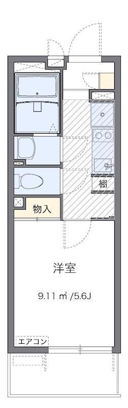 ボンヌマール(1K/3階)の間取り写真