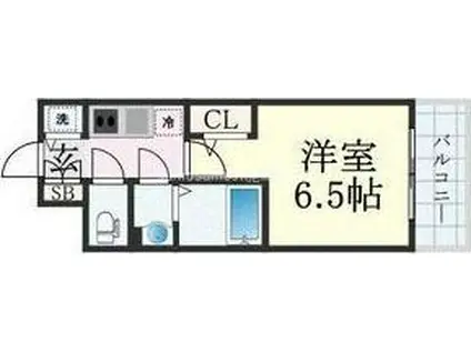エスリード大阪プライムゲート(1K/10階)の間取り写真
