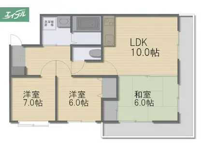 ピュアステージイタノ(3LDK/3階)の間取り写真