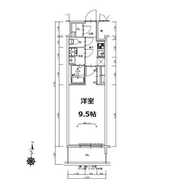 S-RESIDENCE岐阜駅(1K/11階)の間取り写真