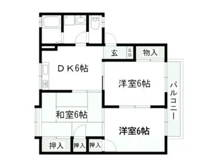 ヒダリタカバネ526(3DK/1階)の間取り写真