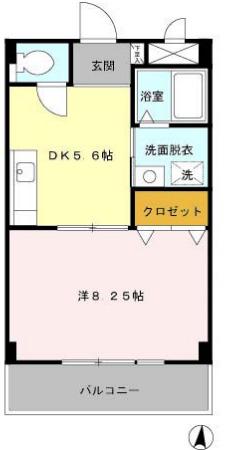 ヴァンクレールI(1DK/3階)の間取り写真
