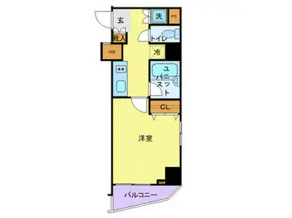 パークウェル文京千石(1K/2階)の間取り写真