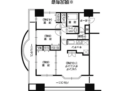 ロイヤル・パレ・ソレイユいわき駅前(3LDK/13階)の間取り写真