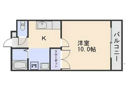 アクセス ワケII(1K/3階)の間取り写真