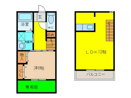 寺東1290(1LDK/1階)の間取り写真