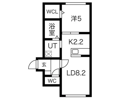 MTガーデンイースト II(1LDK/2階)の間取り写真