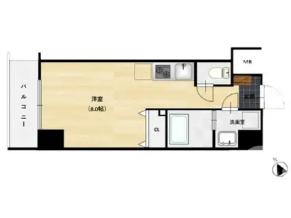 ルミノーサ堺(ワンルーム/4階)の間取り写真