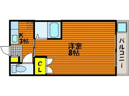 ラ・パルテール豊浜壱番館(1K/4階)の間取り写真