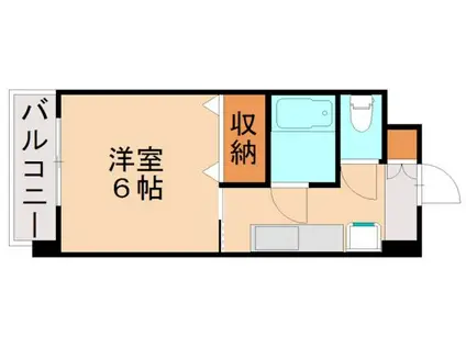 ドメールM(1K/3階)の間取り写真