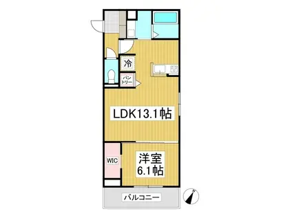 LUMIERE 33(1LDK/2階)の間取り写真