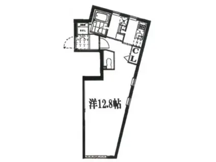 広尾フェリシタ 3階(ワンルーム/3階)の間取り写真