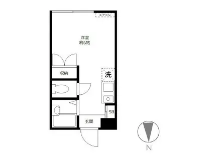 ライフステージ蕨(1K/1階)の間取り写真
