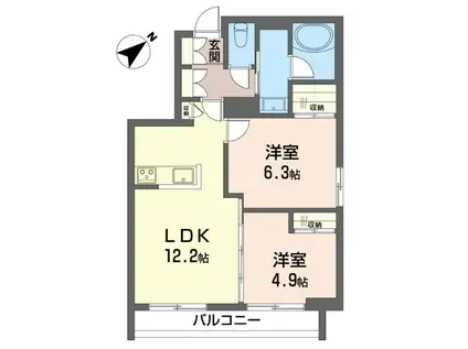 カイ ラニ(2LDK/2階)の間取り写真