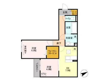 SEJOURBOWセジュールボウ(1LDK/1階)の間取り写真