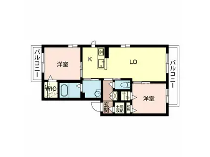 エスポワールボヌール(1LDK/3階)の間取り写真