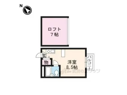 エクセレント西賀茂(1K/1階)の間取り写真