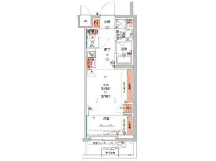 ベルグレードSI(1LDK/3階)の間取り写真