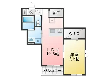 松見町1丁目PJ(1LDK/1階)の間取り写真