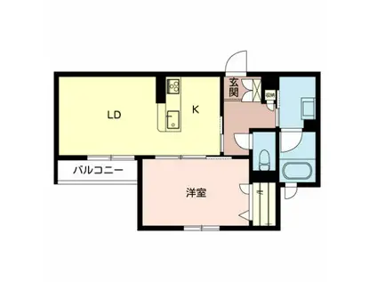 シャーメゾン龍野町(1LDK/2階)の間取り写真