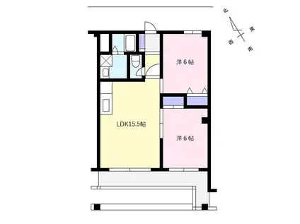 エスパシオさとう(2LDK/3階)の間取り写真