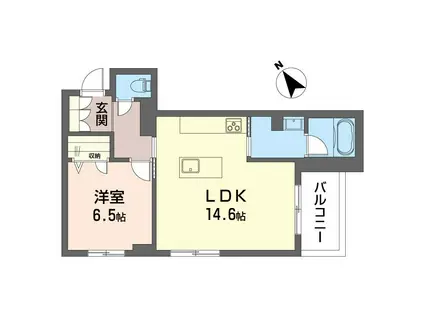 リリー シャルマン(1LDK/3階)の間取り写真