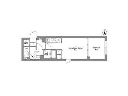 タスキ リシェス 池上(1LDK/3階)の間取り写真