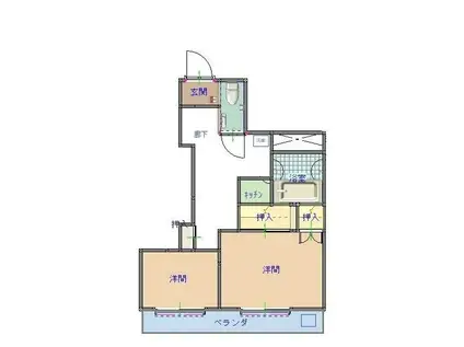 サンライフ高円寺(2K/3階)の間取り写真