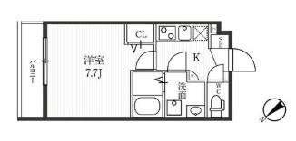 新宿夏目坂コート(1K/2階)の間取り写真
