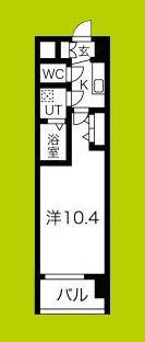 THE MUSIC COURT(1K/7階)の間取り写真