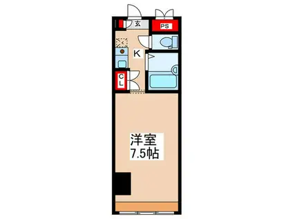 レザックセントラルビル(1K/5階)の間取り写真