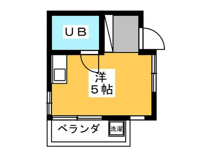 ひばりヶ丘グリーンテラス(ワンルーム/2階)の間取り写真