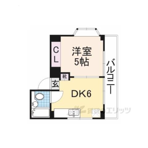 大東工芸マンション(ワンルーム/2階)の間取り写真
