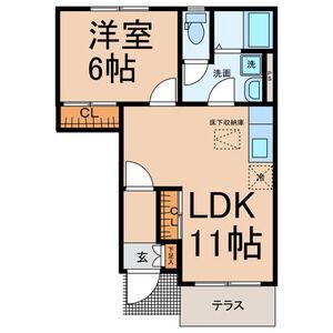 LOUVRE MIZUNO(1LDK/1階)の間取り写真