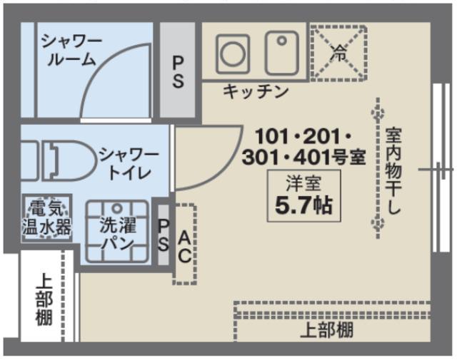 COCOFLAT HEIWAJIMA(ワンルーム/1階)の間取り写真