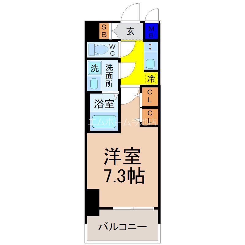VILLA・SERENO桜山(1K/2階)の間取り写真