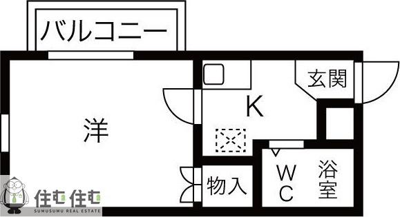 RX豊田(1K/2階)の間取り写真
