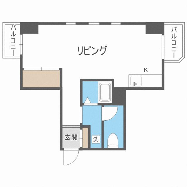 BLOOM ブルーム(ワンルーム/3階)の間取り写真