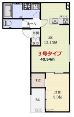 イル・フィオーレ一津屋(1LDK/2階)の間取り写真