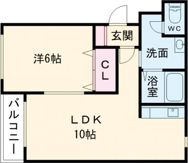 ハイツ310糸井(1LDK/2階)の間取り写真