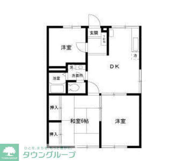 エステートピア協同(3DK/1階)の間取り写真