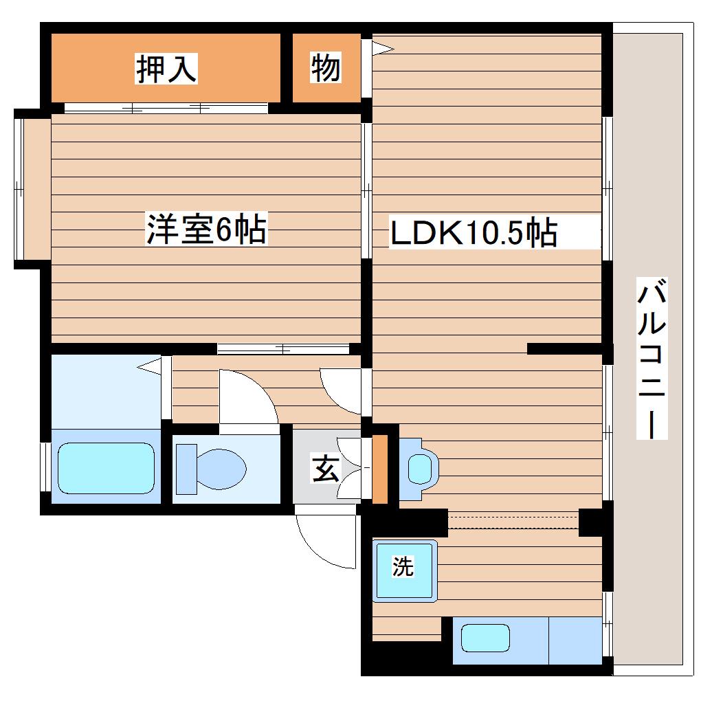 スイーティー葉山(2DK/4階)の間取り写真