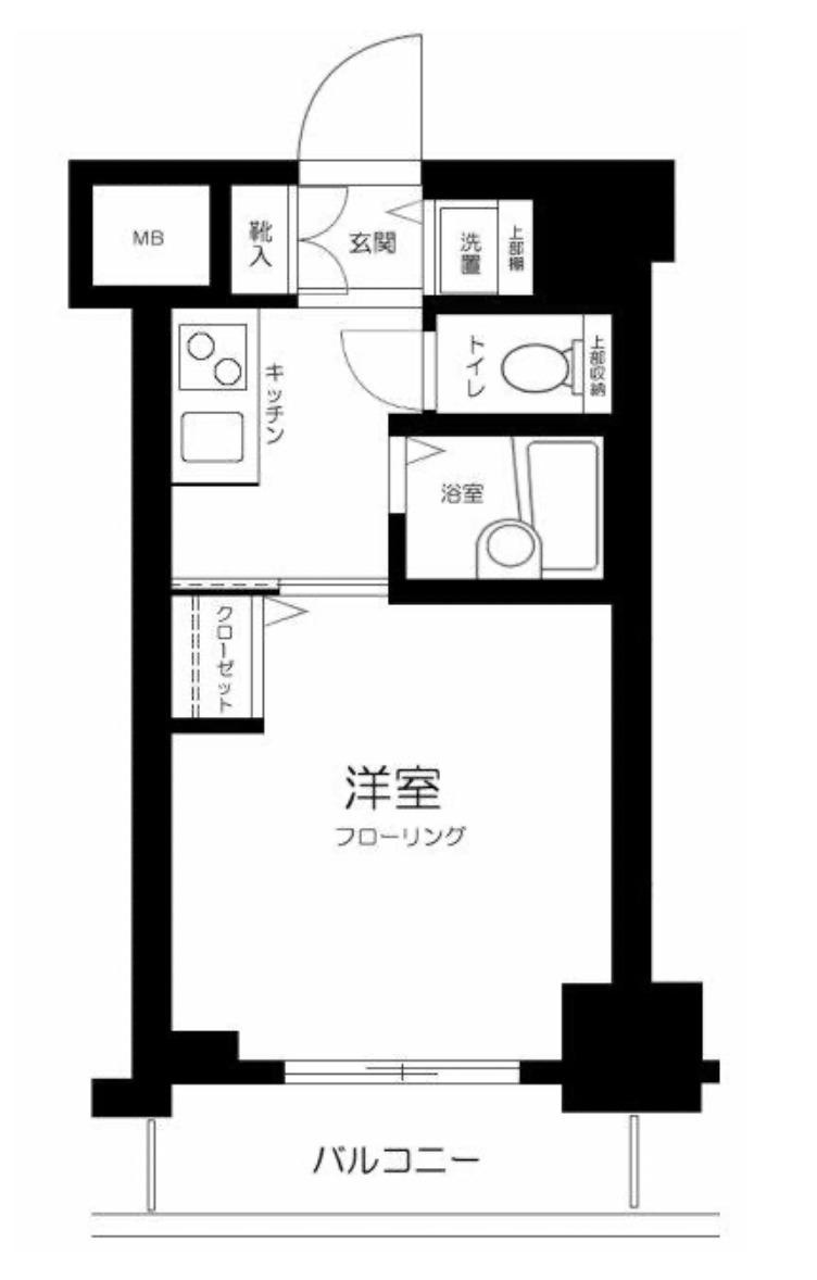 ZOOM銀座2丁目サード(1K/5階)の間取り写真