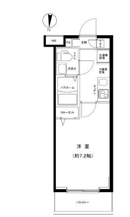 グランフォース立石(1K/1階)の間取り写真