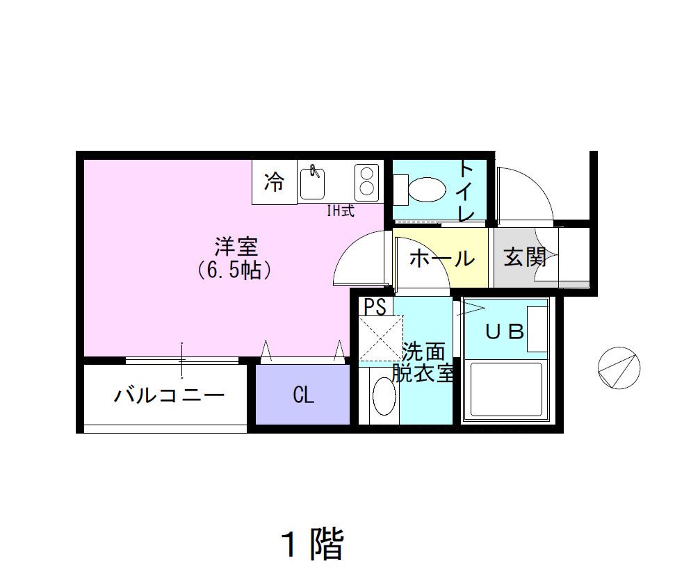 サラブレッドIII(ワンルーム/1階)の間取り写真