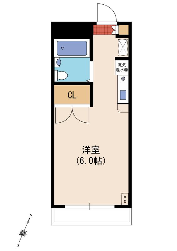 ジェイラム横濱(ワンルーム/4階)の間取り写真