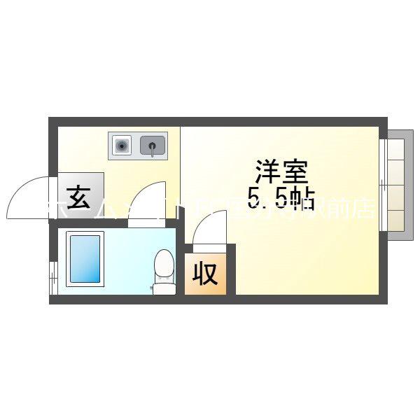 田中アパート(1K/1階)の間取り写真