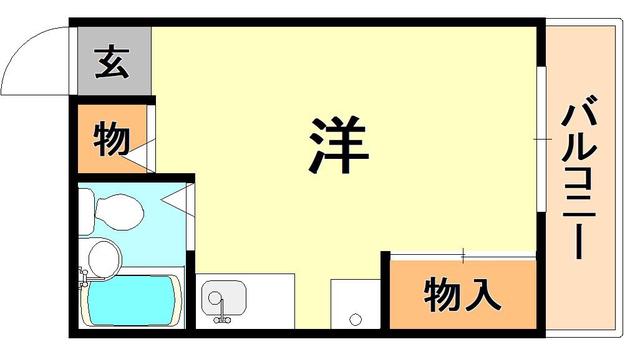カサダイフク(ワンルーム/3階)の間取り写真