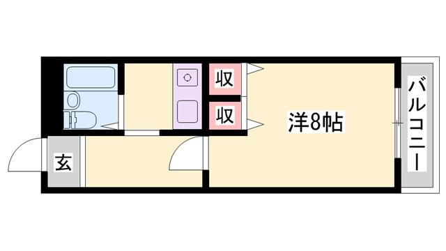 メゾンアライ(1K/3階)の間取り写真